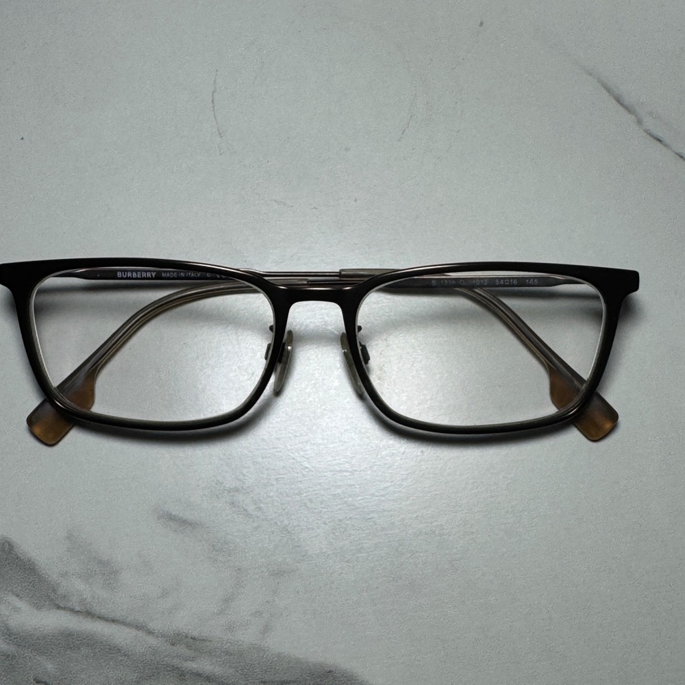 Burberry B 1336-D 1012 Brown Metal Eyeglass Frames 54-16-145 Italy